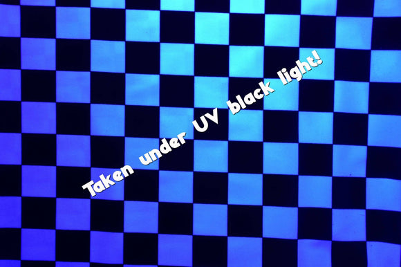 UV Black & White Checkered Spandex Fabric - Coquetry Clothing