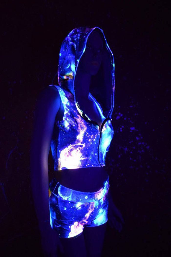 UV Galaxy Zippered Hoodie Set - Coquetry Clothing
