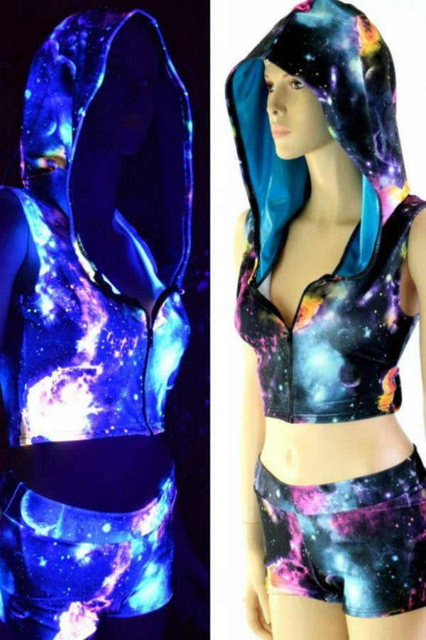 UV Galaxy Zippered Hoodie Set - 1