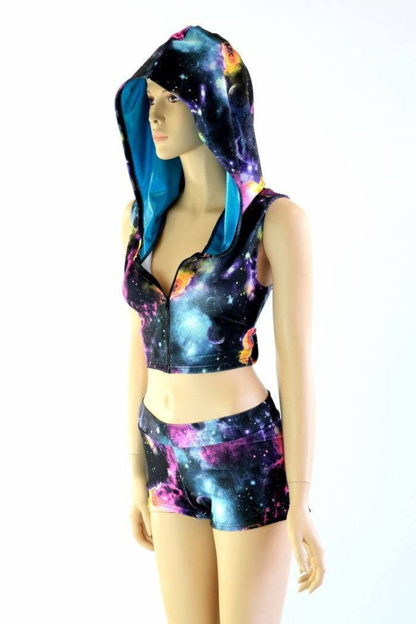 UV Galaxy Zippered Hoodie Set - 2