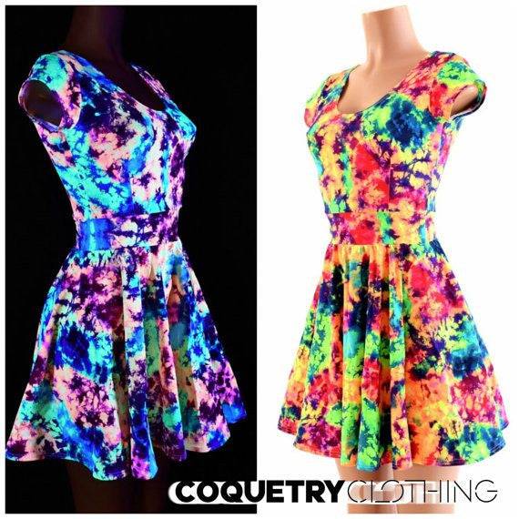 UV Glow Acid Splash Spandex Fabric - Coquetry Clothing