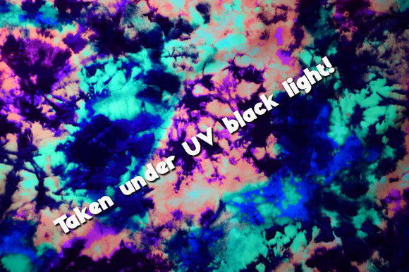 UV Glow Acid Splash Spandex Fabric - Coquetry Clothing