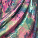 UV Glow COTTON CANDY Holographic Spandex Fabric - Coquetry Clothing