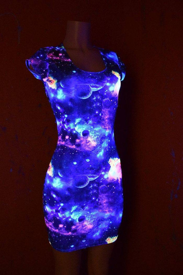 Ready to Ship UV Glow Galaxy Dress Small - 3