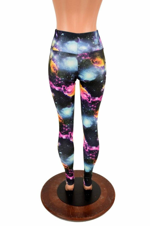 UV Glow Galaxy High Waist Leggings - Coquetry Clothing