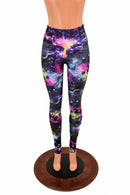 UV Glow Galaxy High Waist Leggings - Coquetry Clothing