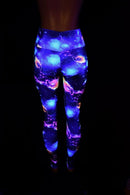 UV Glow Galaxy High Waist Leggings - Coquetry Clothing