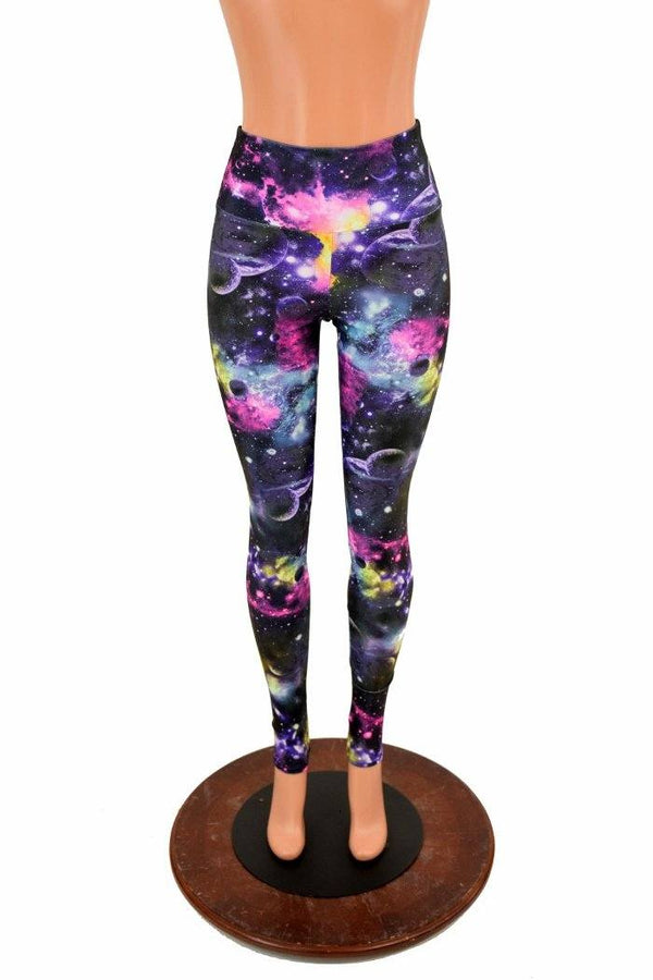 UV Glow Galaxy High Waist Leggings - 2