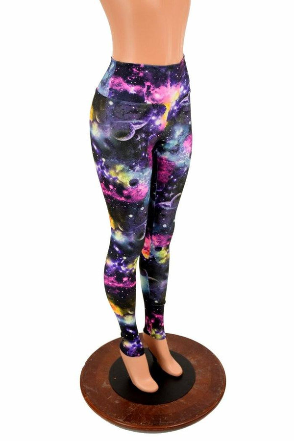 UV Glow Galaxy High Waist Leggings - 1