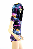 UV Glow Galaxy Hoodie Romper - Coquetry Clothing