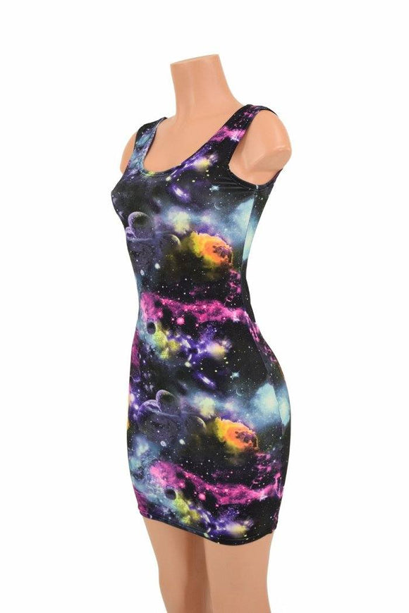 UV Glow Galaxy Tank Dress - Coquetry Clothing