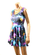 UV Glow Galaxy Tank Skater Dress - Coquetry Clothing