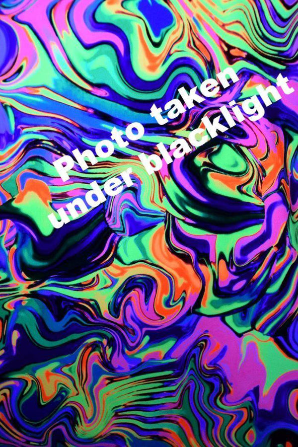 UV Glow Neon Flux Print Spandex Fabric - 9