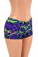 UV Glow Neon Melt Lowrise Shorts - Coquetry Clothing