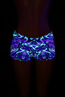 UV Glow Neon Melt Lowrise Shorts - Coquetry Clothing
