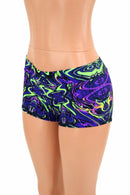UV Glow Neon Melt Lowrise Shorts - Coquetry Clothing