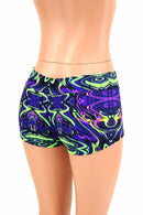 UV Glow Neon Melt Lowrise Shorts - Coquetry Clothing