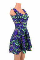 UV Glow Neon Melt Tank Skater Dress - Coquetry Clothing