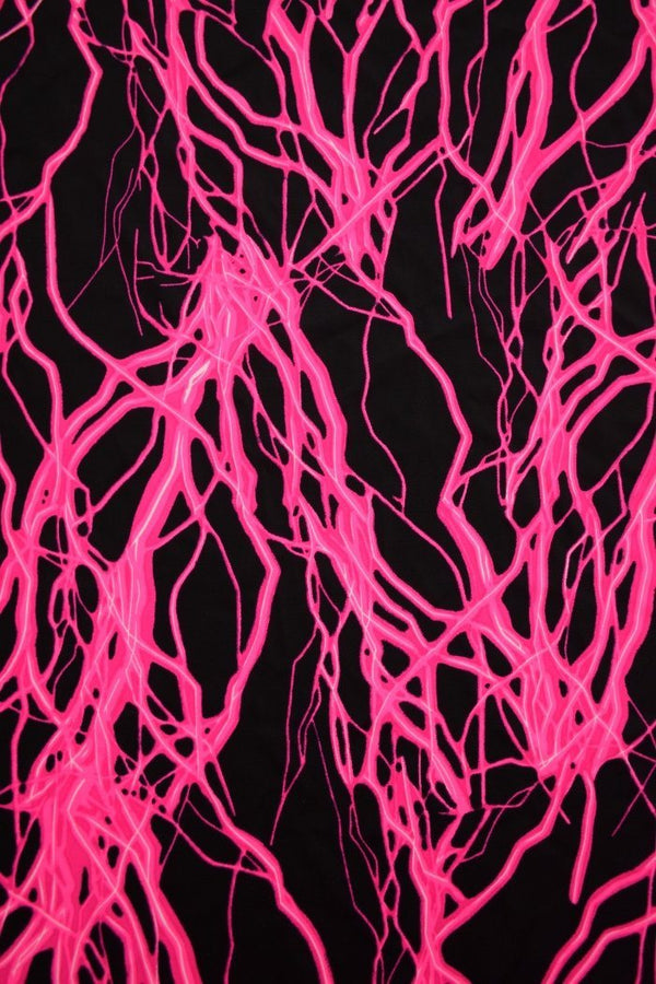 UV Glow Neon Pink Lightning Maxi Dress - 2