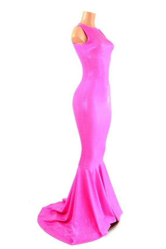 UV Glow Neon Pink Sparkly Jewel Fabric - 10