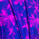 UV Glow Radiant Rainforest Spandex Fabric - Coquetry Clothing
