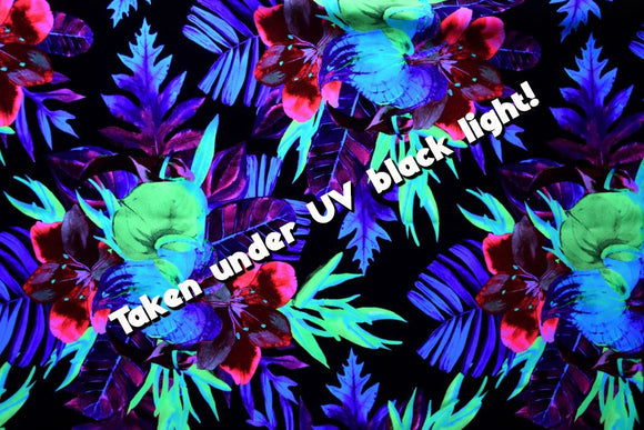 UV Glow Sonic Bloom Fabric - Coquetry Clothing