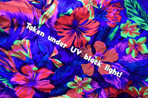 UV Glow Tahitian Floral Fabric - Coquetry Clothing