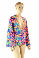 UV Glow Tahitian Floral Fabric - Coquetry Clothing