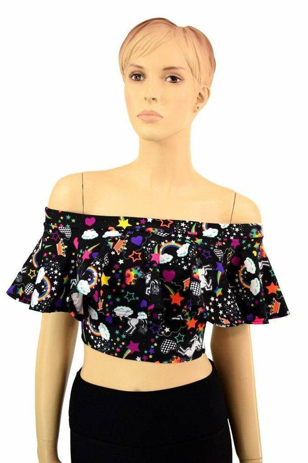 UV Glow Unicorns and Rainbows Fabric - 8