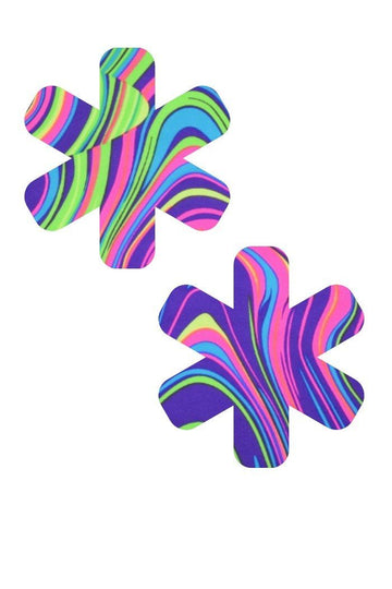 UV Glow Worm Asterisk Pasties - Coquetry Clothing