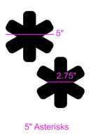 UV Glow Worm Asterisk Pasties - Coquetry Clothing