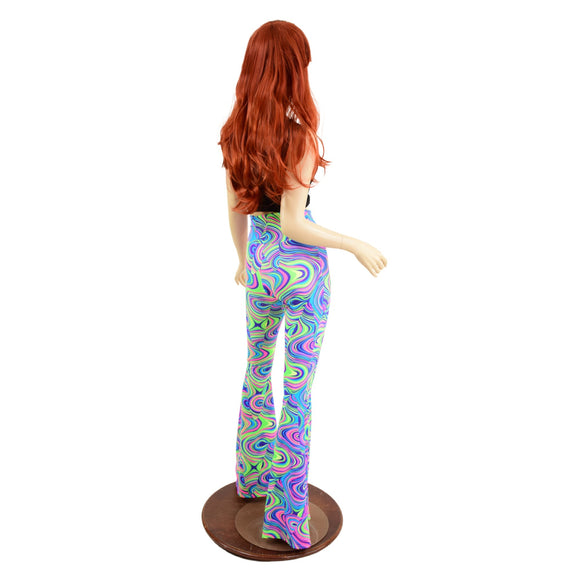 UV Glow Worm High Waist Solar Flares - Coquetry Clothing