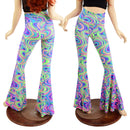 UV Glow Worm High Waist Solar Flares - Coquetry Clothing