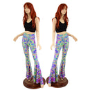 UV Glow Worm High Waist Solar Flares - Coquetry Clothing