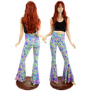 UV Glow Worm High Waist Solar Flares - Coquetry Clothing