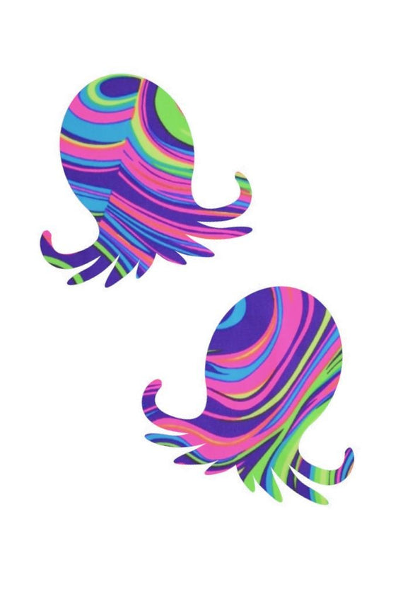 UV Glow Worm Octopus Pasties - Coquetry Clothing