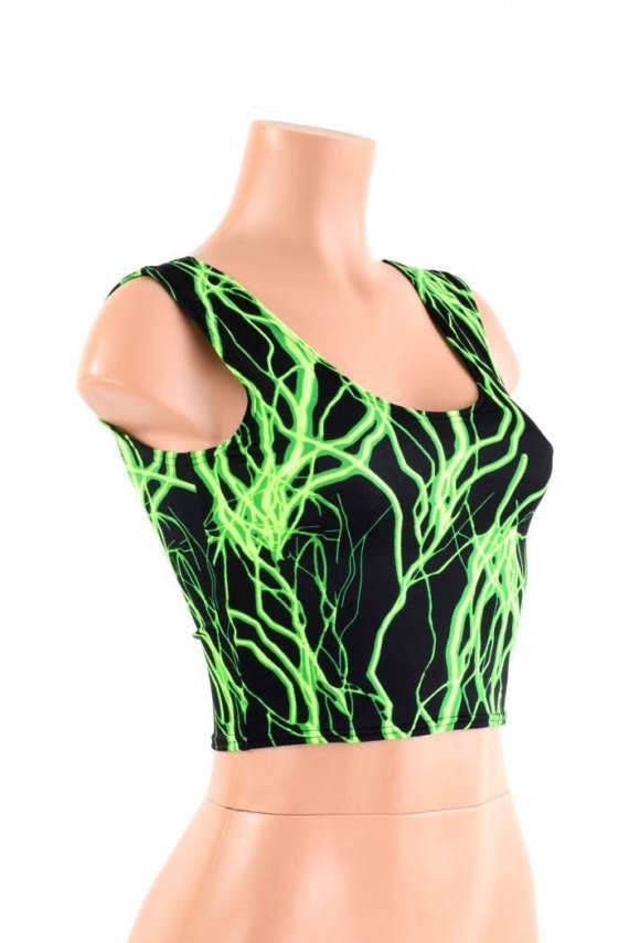 UV  Green Lightning Print Fabric - 9