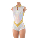 V Front Romper with Boy Cut Leg - Coquetry Clothing