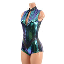 V Front Romper with Boy Cut Leg - Coquetry Clothing