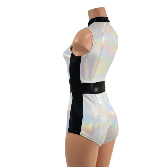 V Front Romper with Boy Cut Leg - Coquetry Clothing