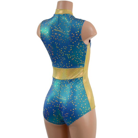 V Front Romper with Boy Cut Leg - Coquetry Clothing