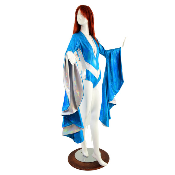 V Front Romper with Sorceress Sleeves - Coquetry Clothing