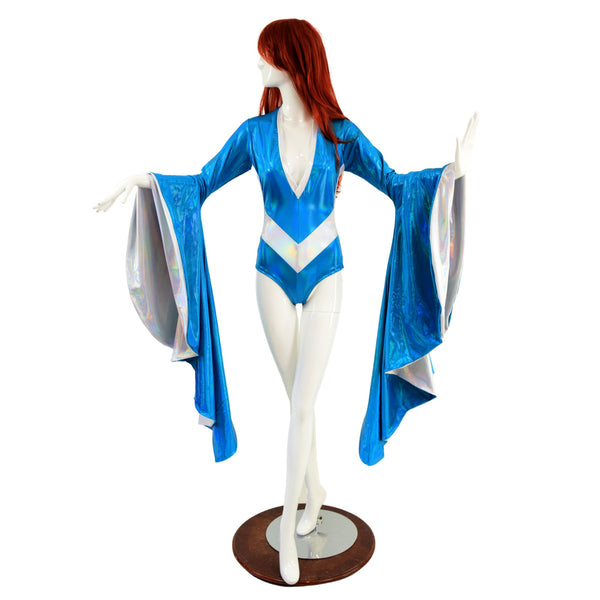 V Front Romper with Sorceress Sleeves - 1
