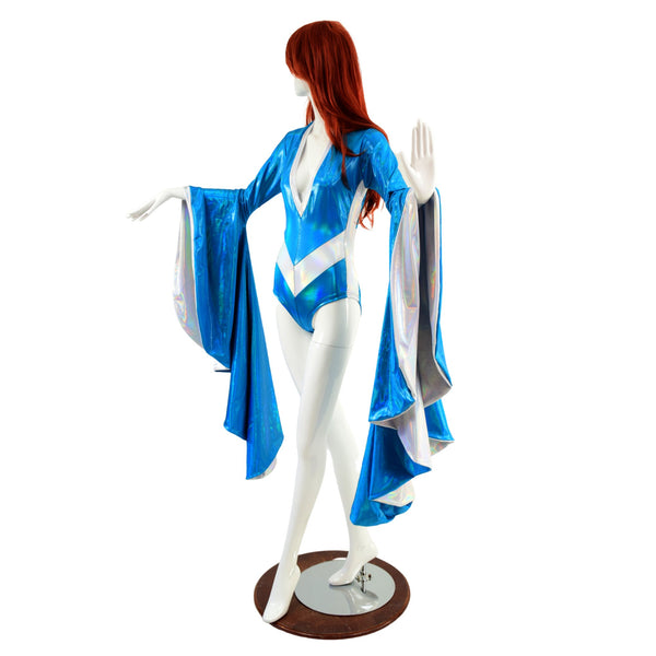 V Front Romper with Sorceress Sleeves - 2
