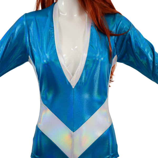 V Front Romper with Sorceress Sleeves - 3