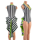 V Neck Tuxedo Back Romper with Siren Cut Leg - Coquetry Clothing