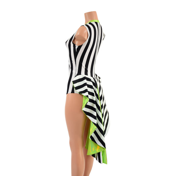 V Neck Tuxedo Back Romper with Siren Cut Leg - Coquetry Clothing