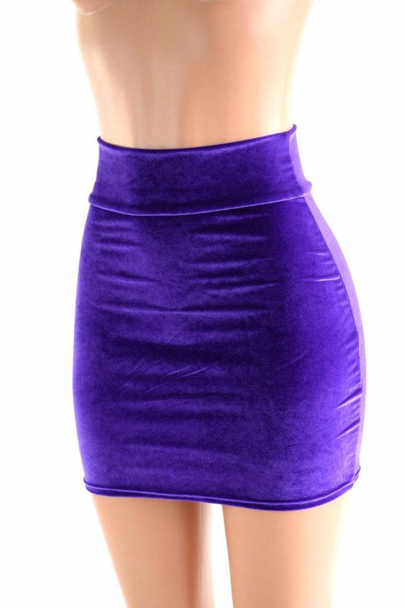Velvet 16" Bodycon Skirt - Coquetry Clothing