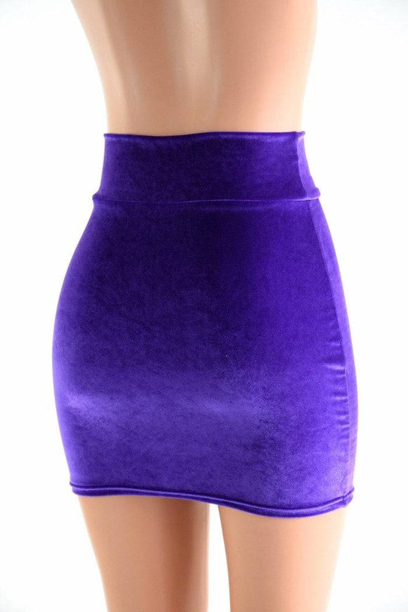 Velvet 16" Bodycon Skirt - Coquetry Clothing