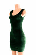 Velvet Bodycon Tank Dress - 3